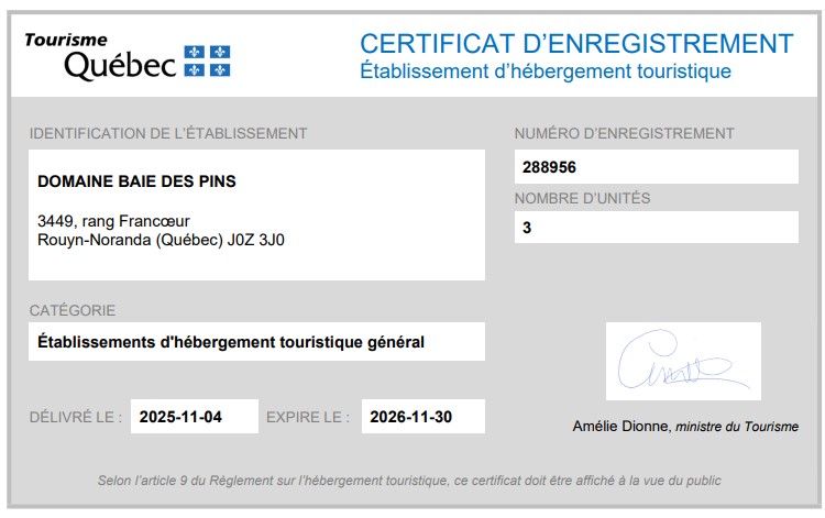certificat d'enregistrement 2026 1 2 3
